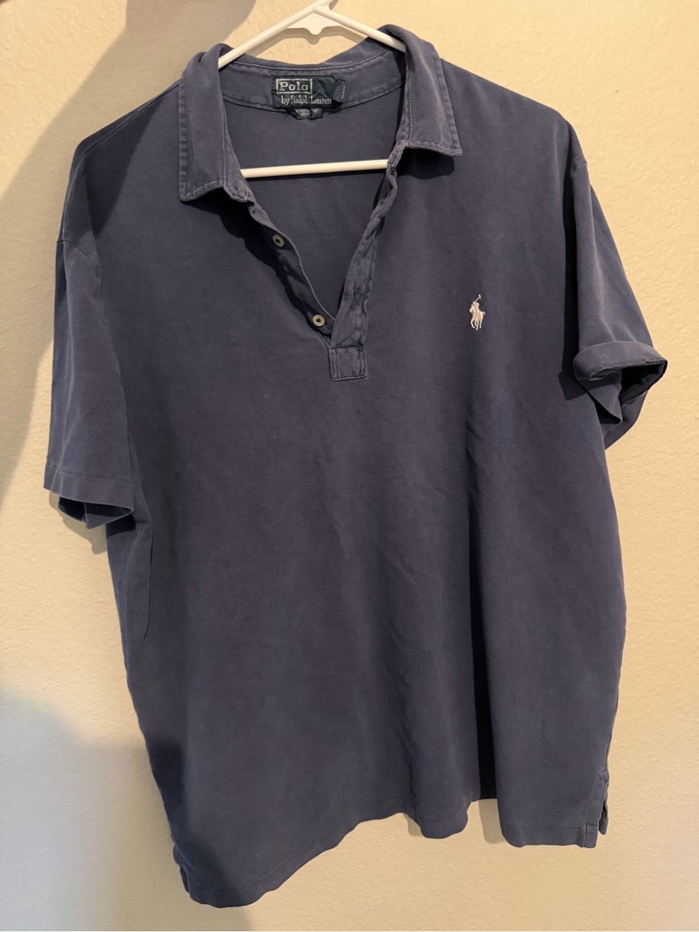 Ralph Lauren Navy Polo Shirt with White Pony Logo